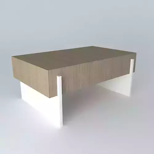 Glass and wood coffee table