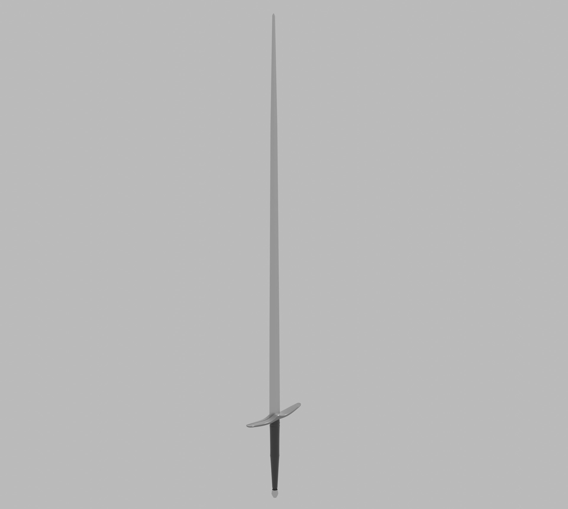 Medieval Longsword 3D model_3