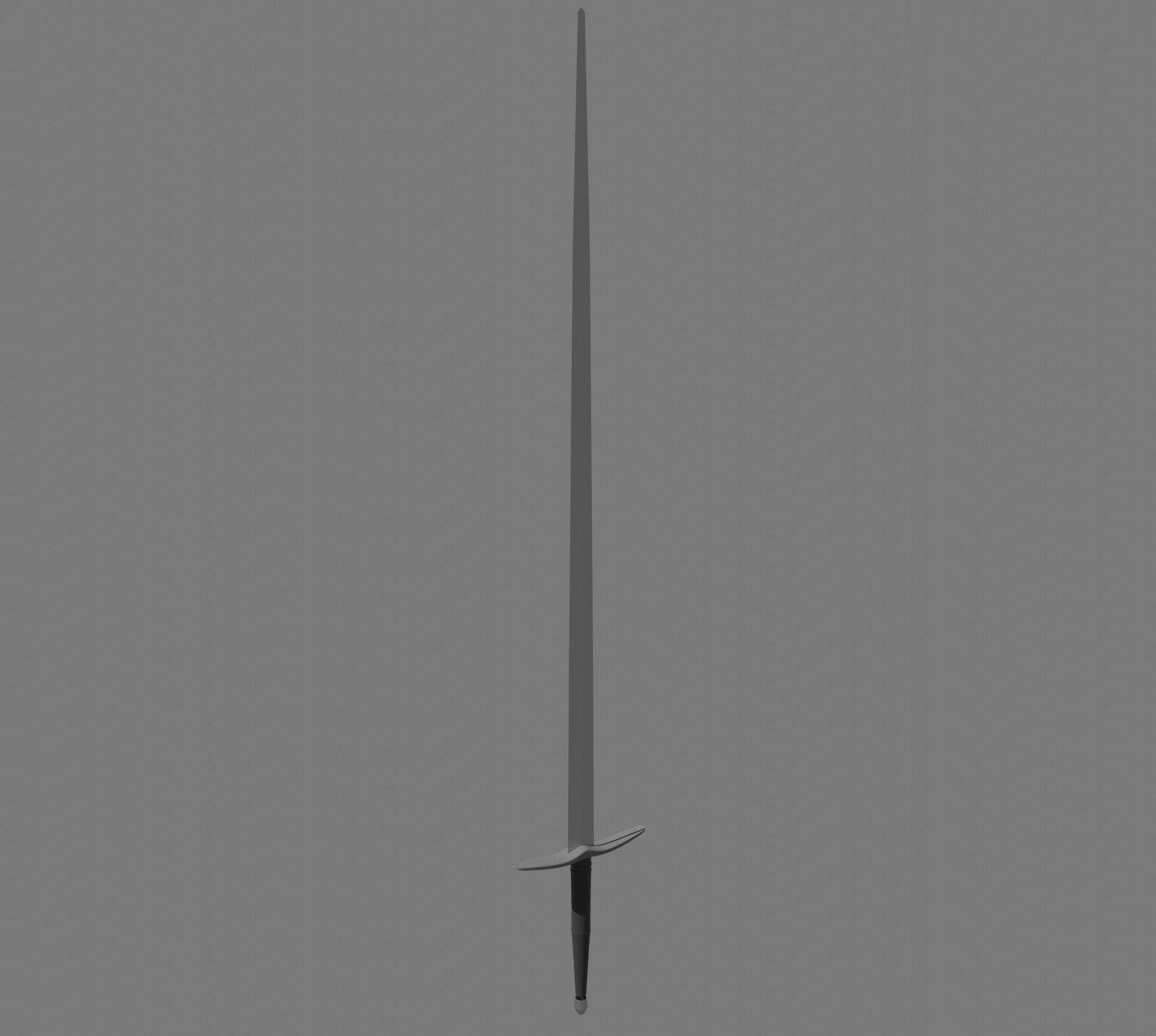 Medieval Longsword 3D model_1