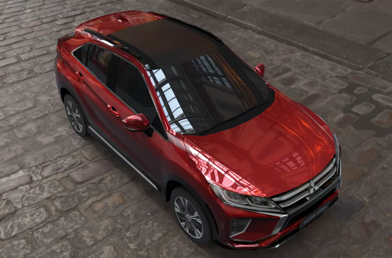 mitsubishi eclipse cross red 3D model