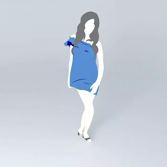 Peak woman in dress Free 3D model