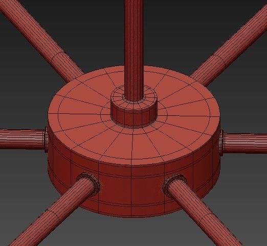 Vintage Pendant Lamp 3D model_5