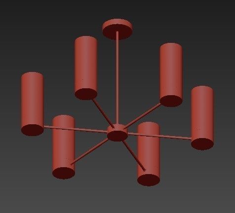 Vintage Pendant Lamp 3D model_2