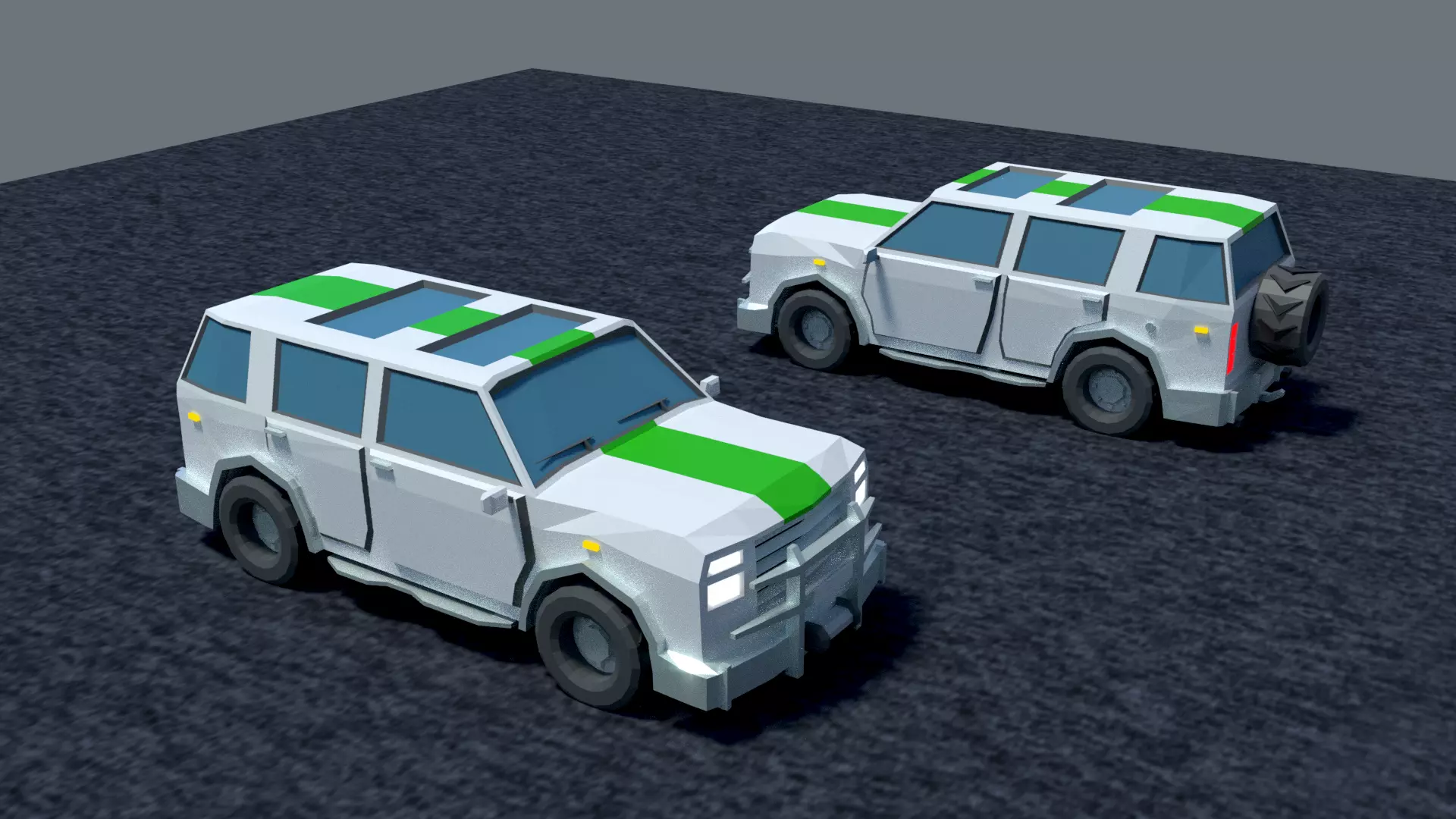 Jeep cra Low-Poly Free low-poly 3D model