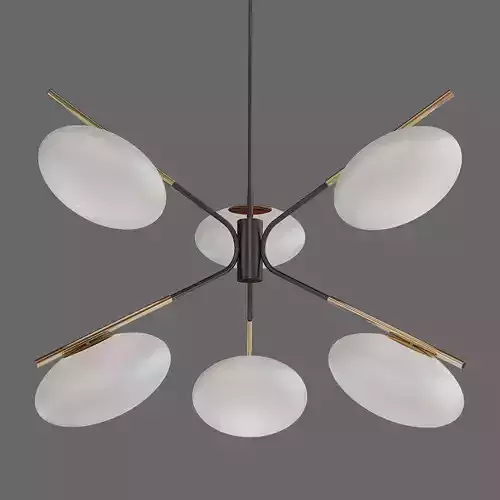 LEVITY chandelier with balls hanging from it