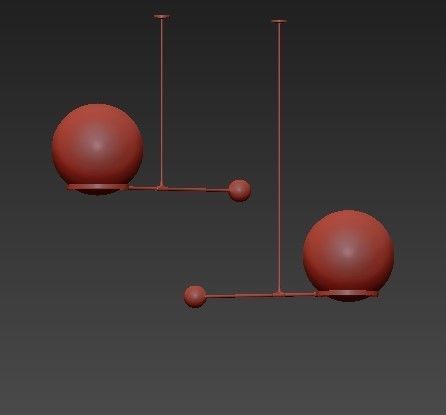 COLUMBIA two spheres hanging from ceiling 3D model_6