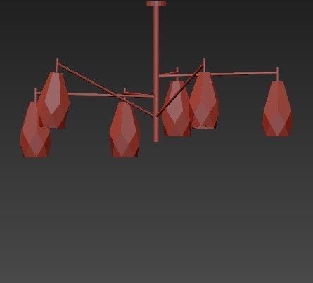 Popigai chandelier 3D model_1