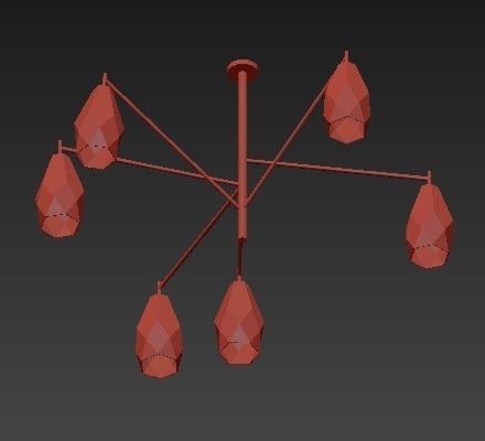Popigai chandelier 3D model_2