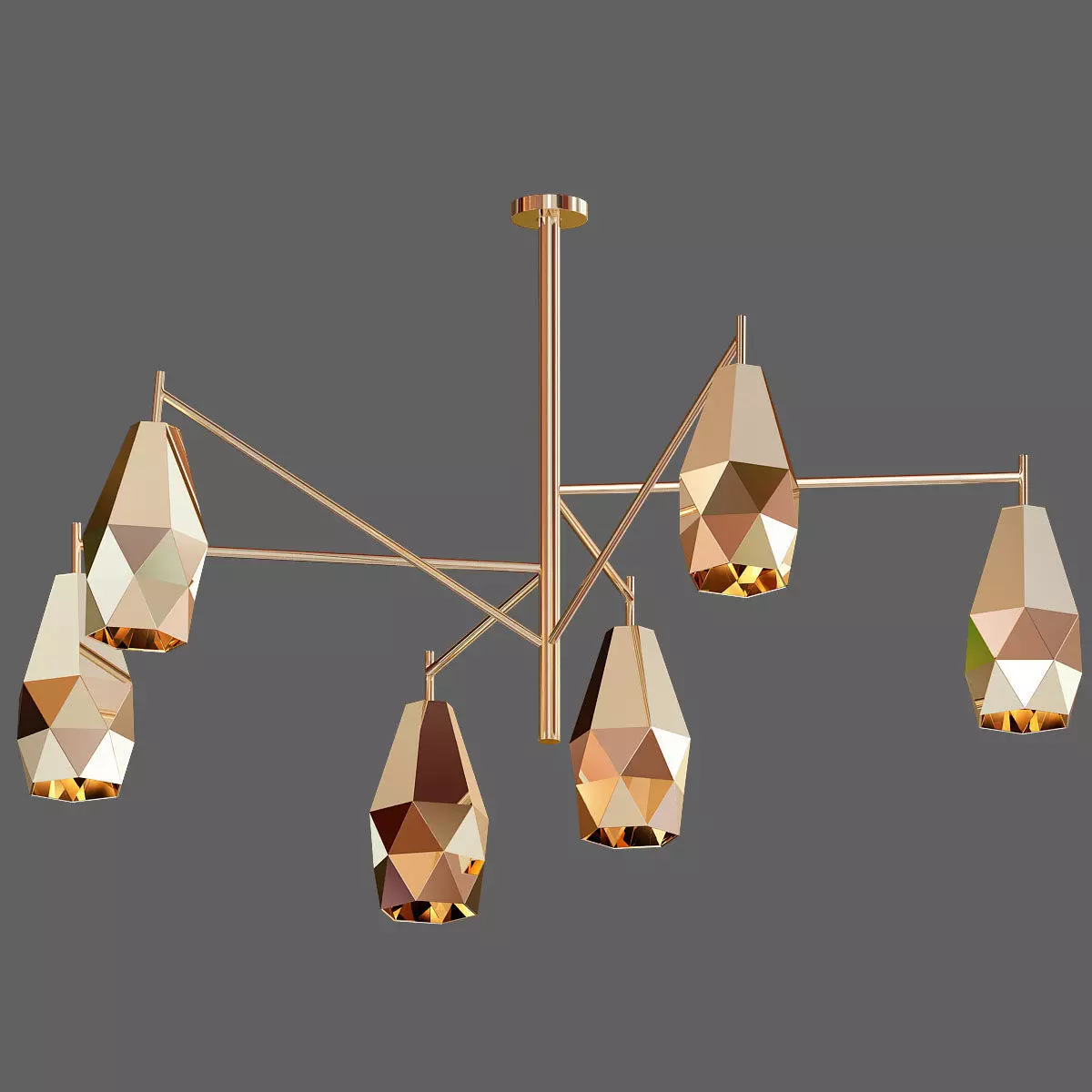 Popigai chandelier 3D model_0