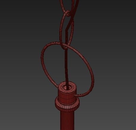 Ganador 5 Light Shaded Chandelier 3D model_4