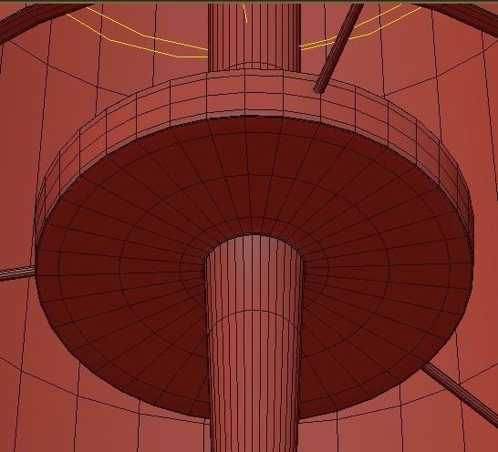 Ganador 5 Light Shaded Chandelier 3D model_5