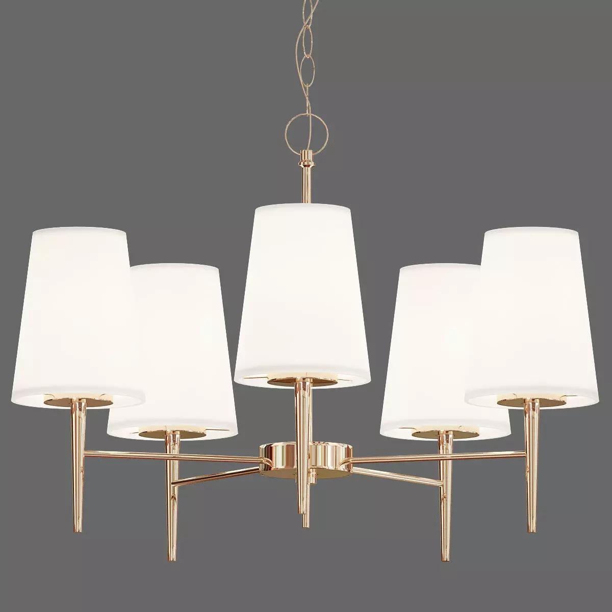Ganador 5 Light Shaded Chandelier 3D model_0