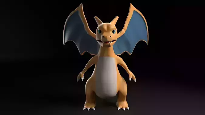 Charizard 3d Model pokemon dragon