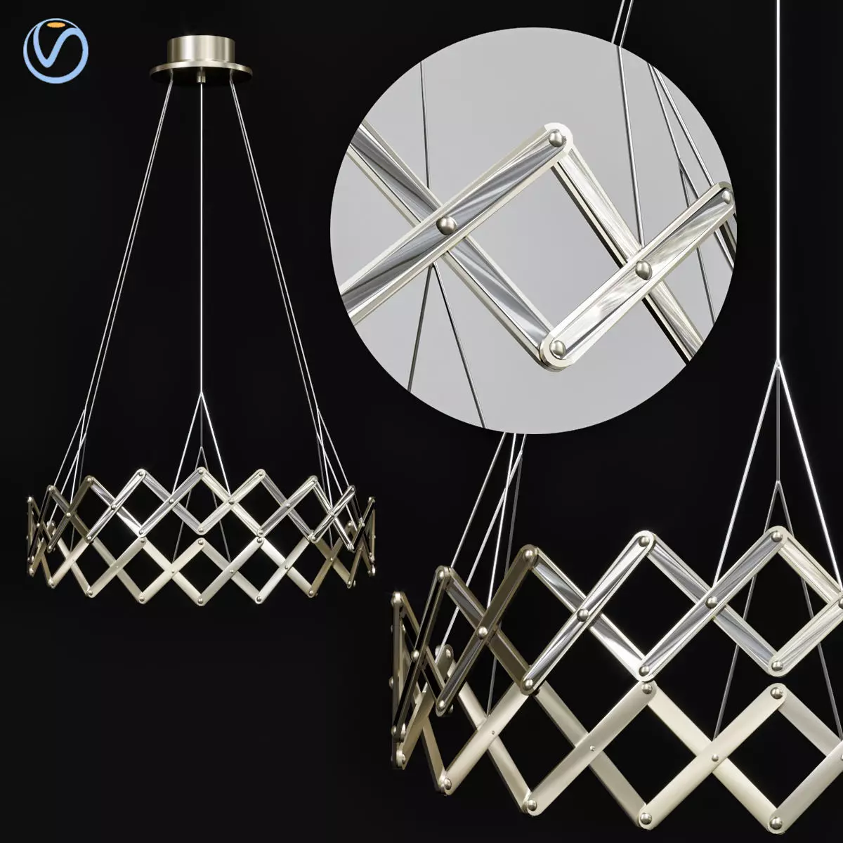 Zoom Chandelier 3D model_0