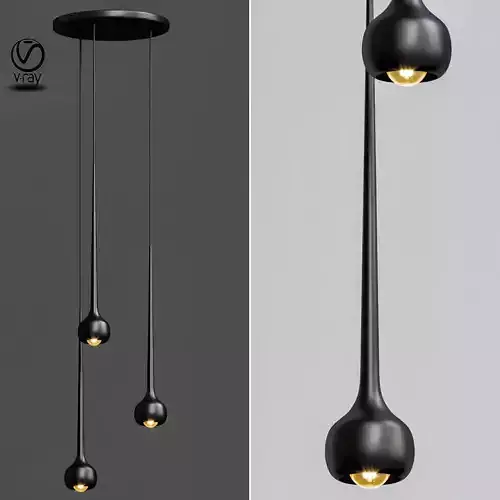 Falling Water Trio Round Suspension Lamp