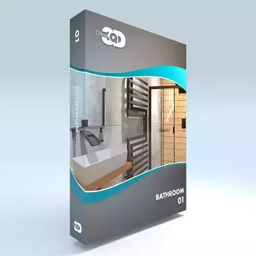Bathroom 01 Low-poly 3D model