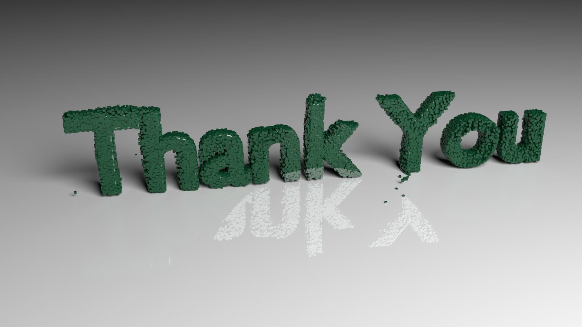 Disappear Thank You Text Animation 3D model_2