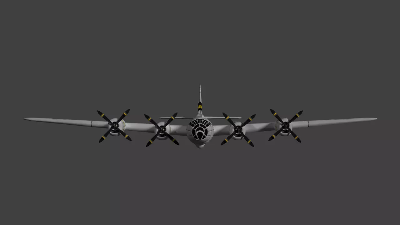 B-29 Bomber Low-poly 3D model