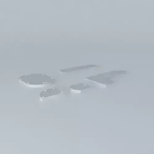 Ferragens-vidro set of metal pieces