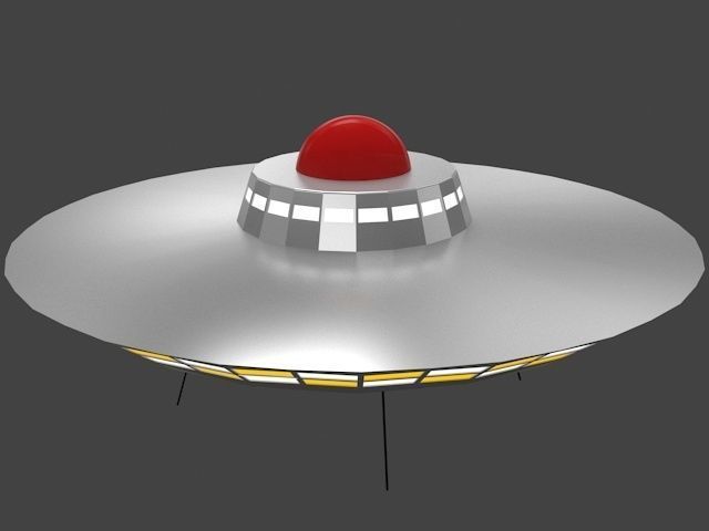 The UFO ship with lights 3D model_3
