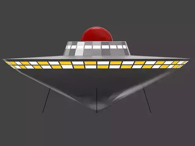 The UFO ship with lights 3D model