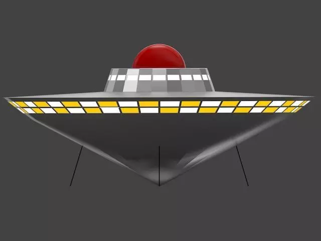 The UFO ship with lights 3D model_0