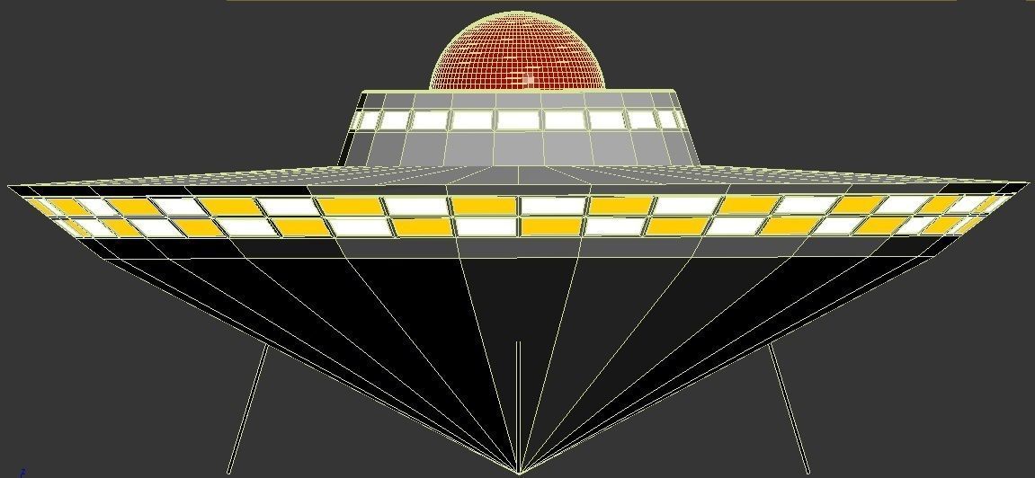 The UFO ship with lights 3D model_5