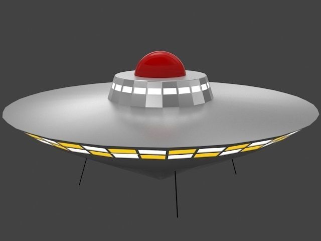The UFO ship with lights 3D model_2