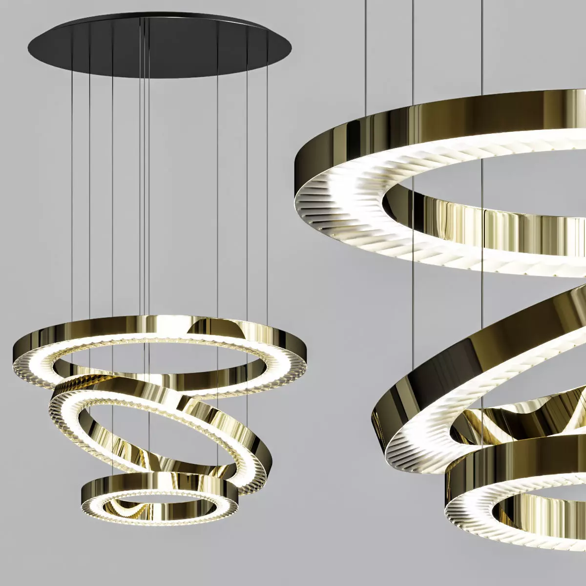 Marchetti Crystal Pendant lamp Canopus LED 3D model_0