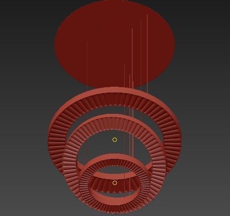 Marchetti Crystal Pendant lamp Canopus LED 3D model_1