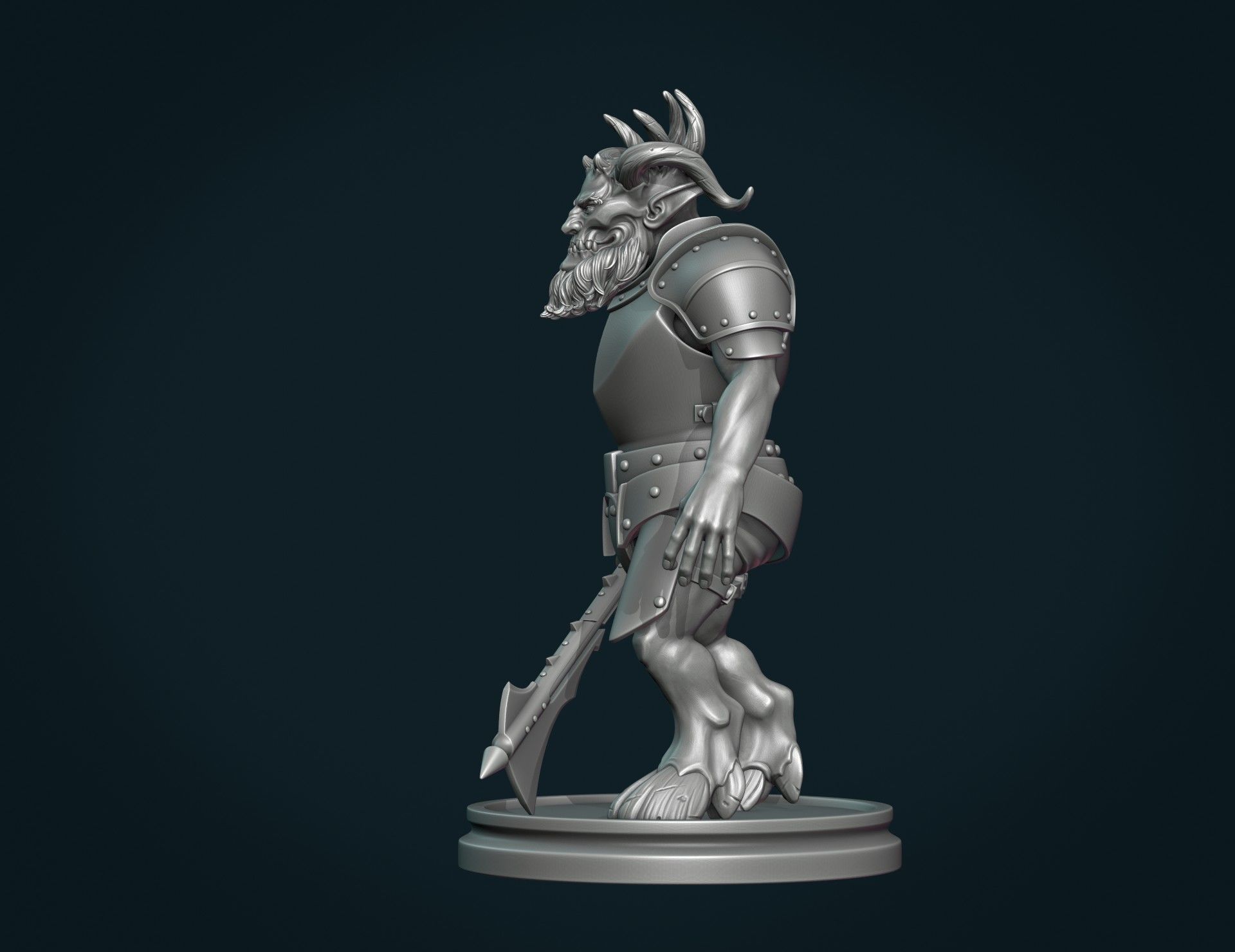 Demon figure III 3D print model_7
