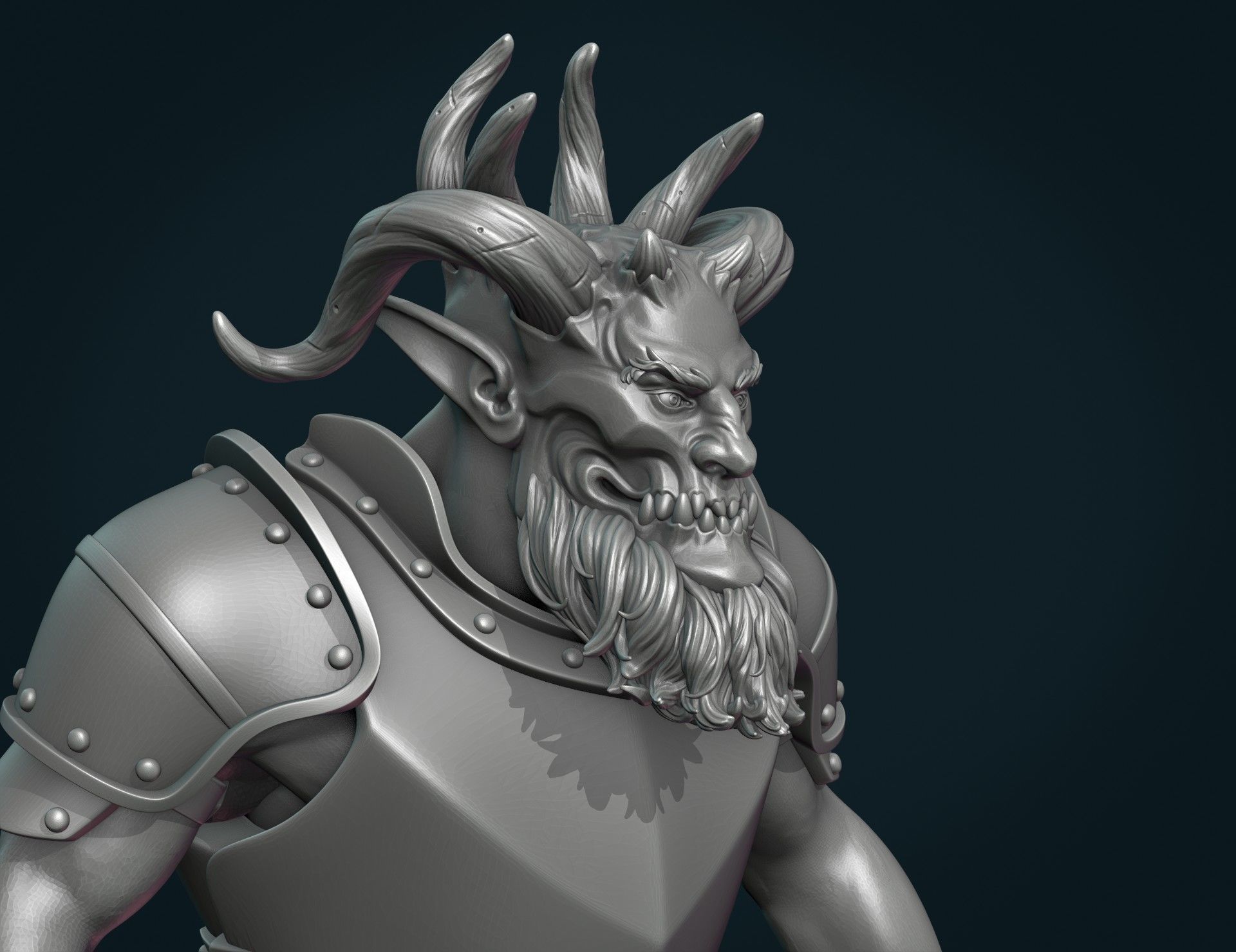 Demon figure III 3D print model_9