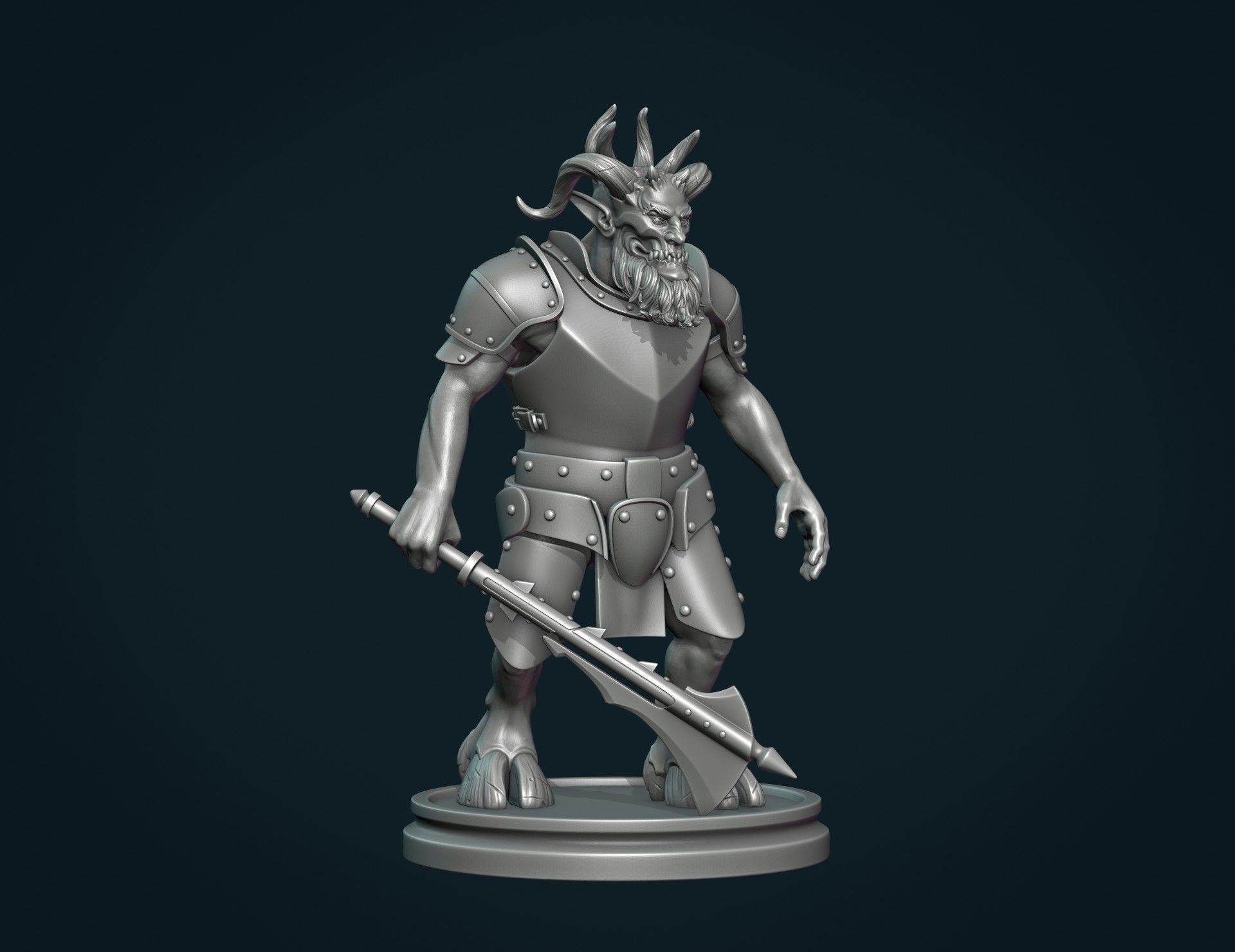 Demon figure III 3D print model_4