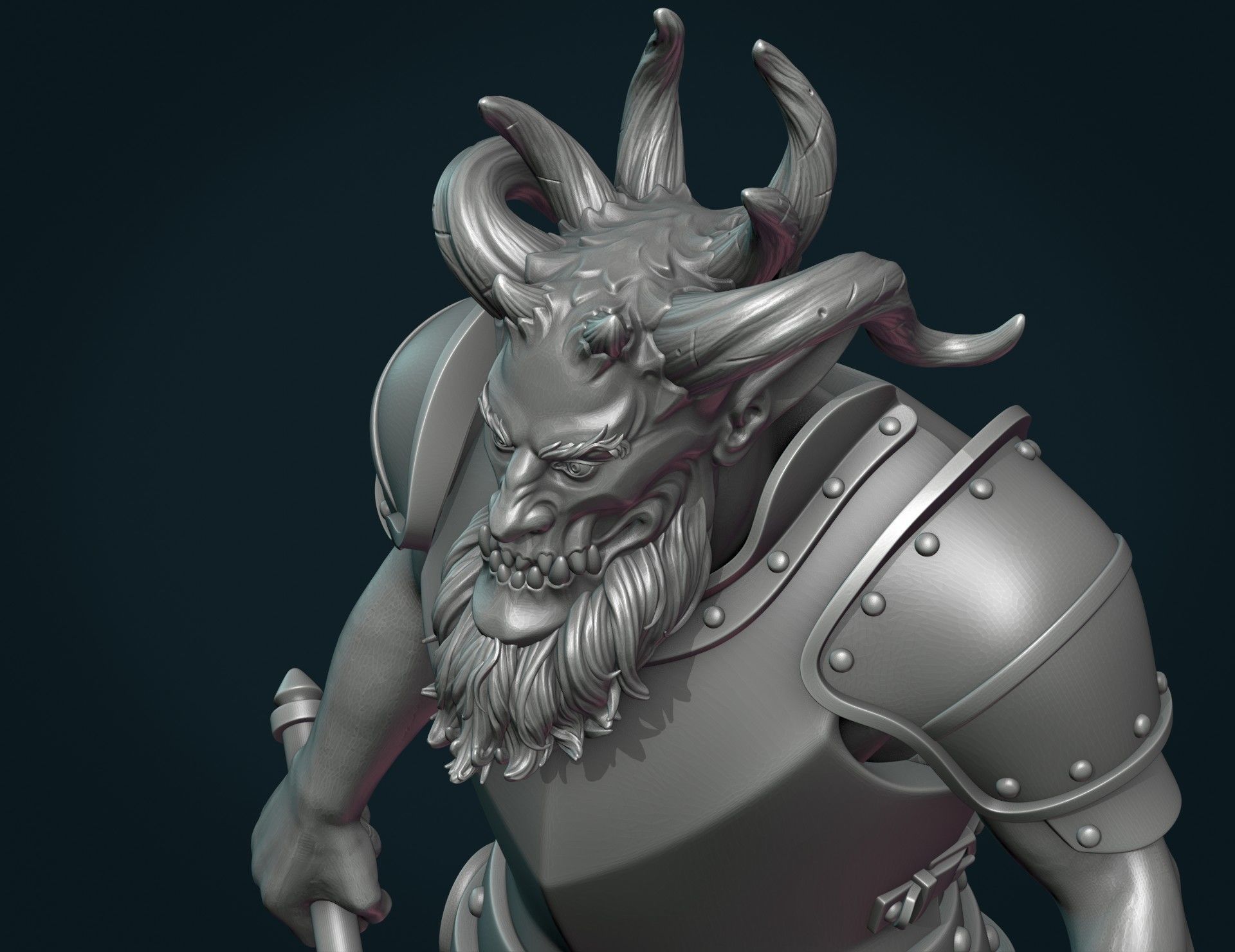 Demon figure III 3D print model_10