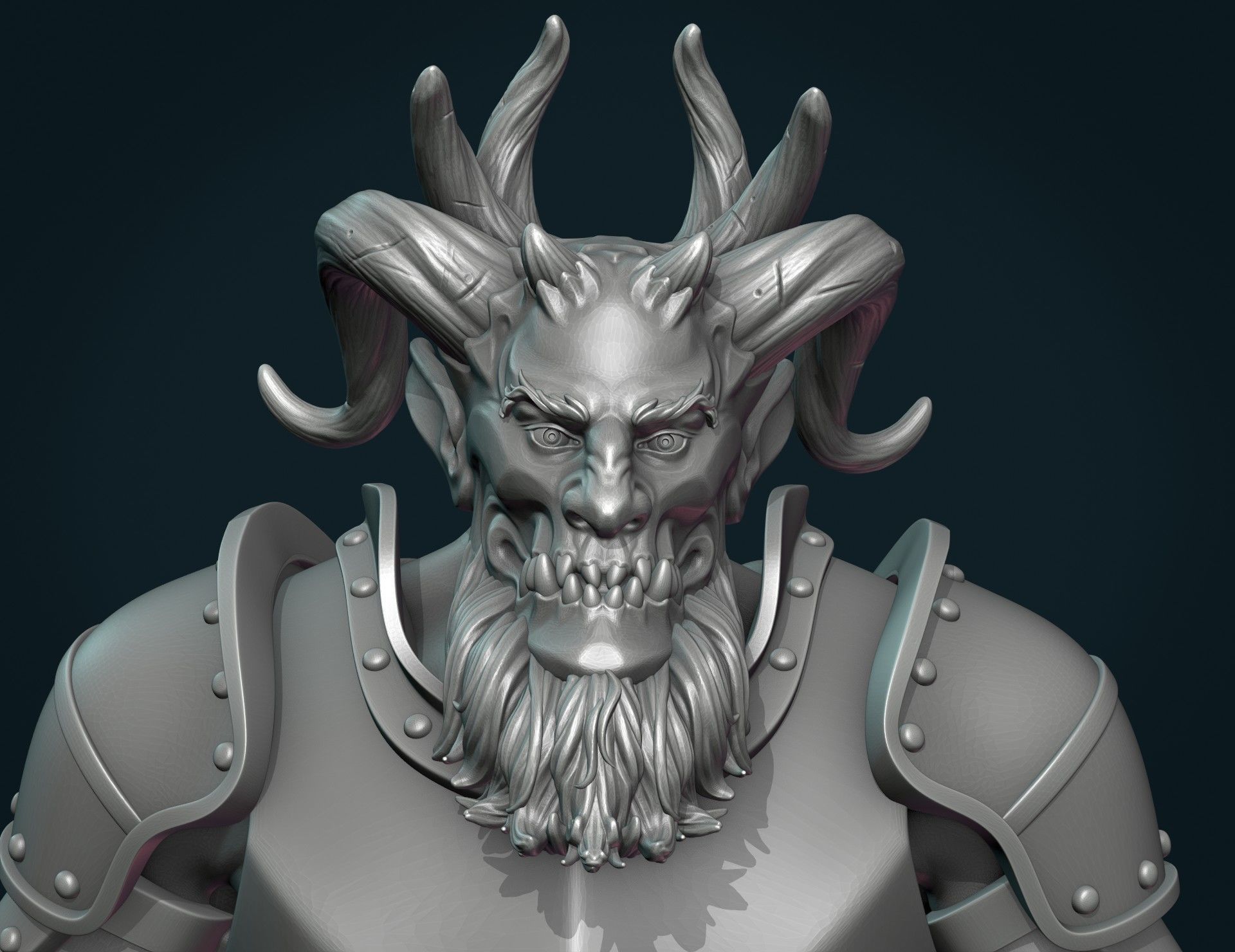 Demon figure III 3D print model_14