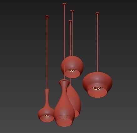 Hanglamp Drops  Wonen  Lighting 3D model_4