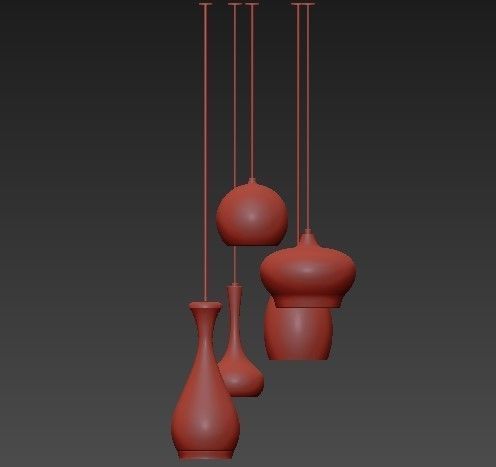 Hanglamp Drops  Wonen  Lighting 3D model_1