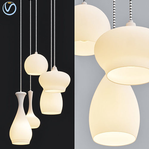 Hanglamp Drops  Wonen  Lighting 3D model