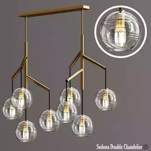 Tech Lighting Sedona Double Chandelier 3D model