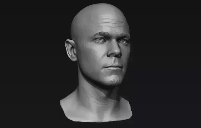 Realistic Male Head Sculpt 01