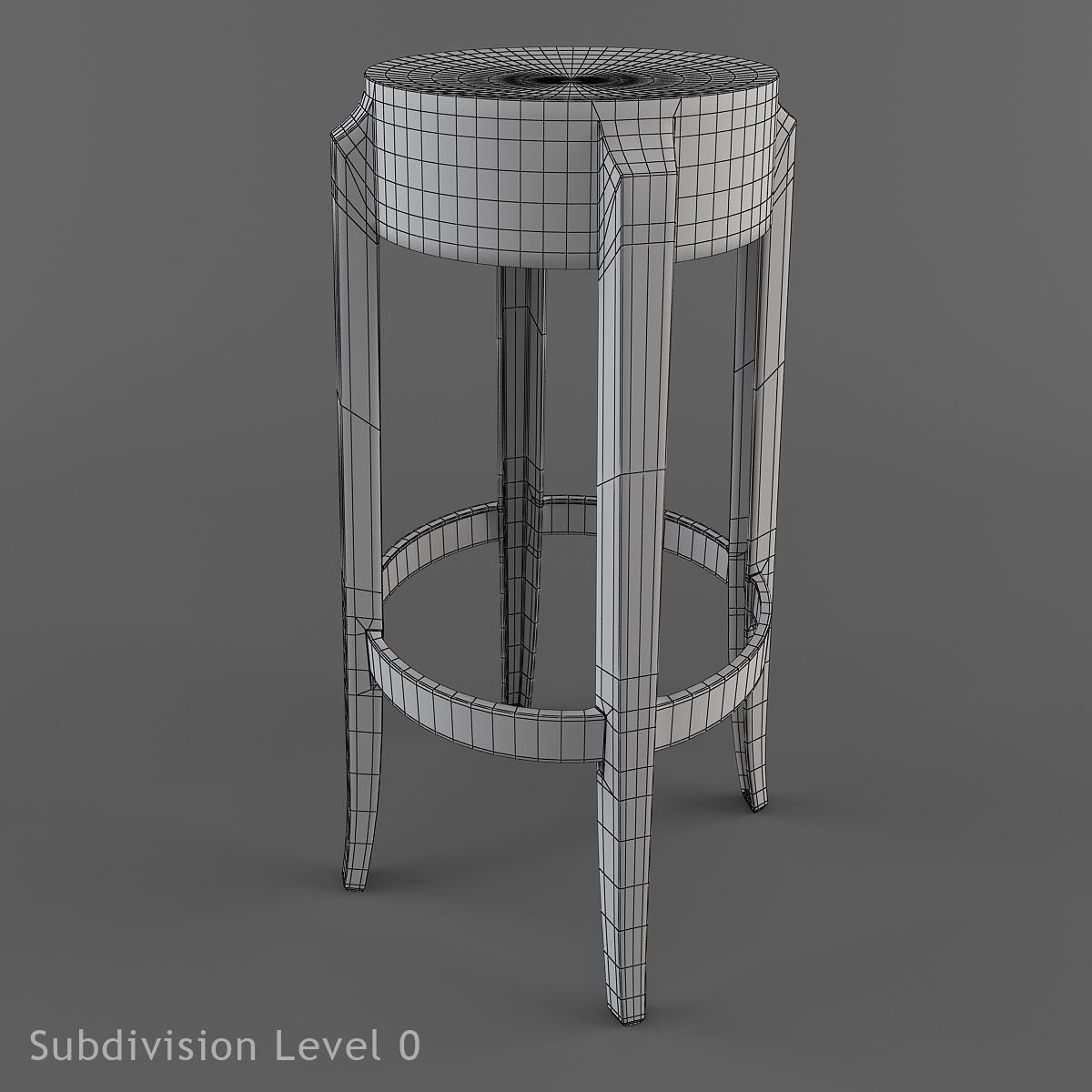 Charles Ghost Stool 4899 3D model_11