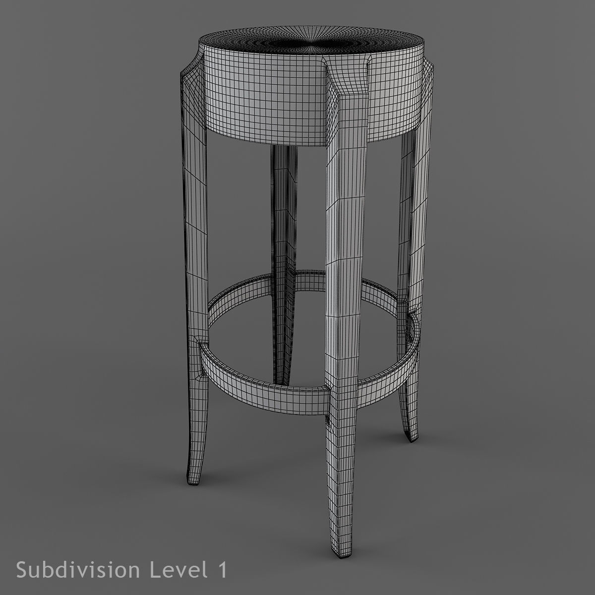 Charles Ghost Stool 4899 3D model_10