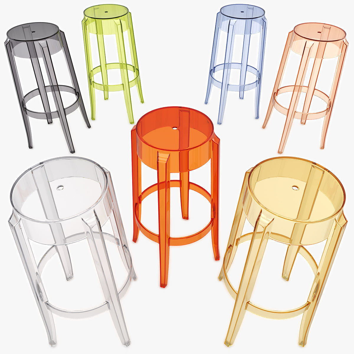 Charles Ghost Stool 4899 3D model_1