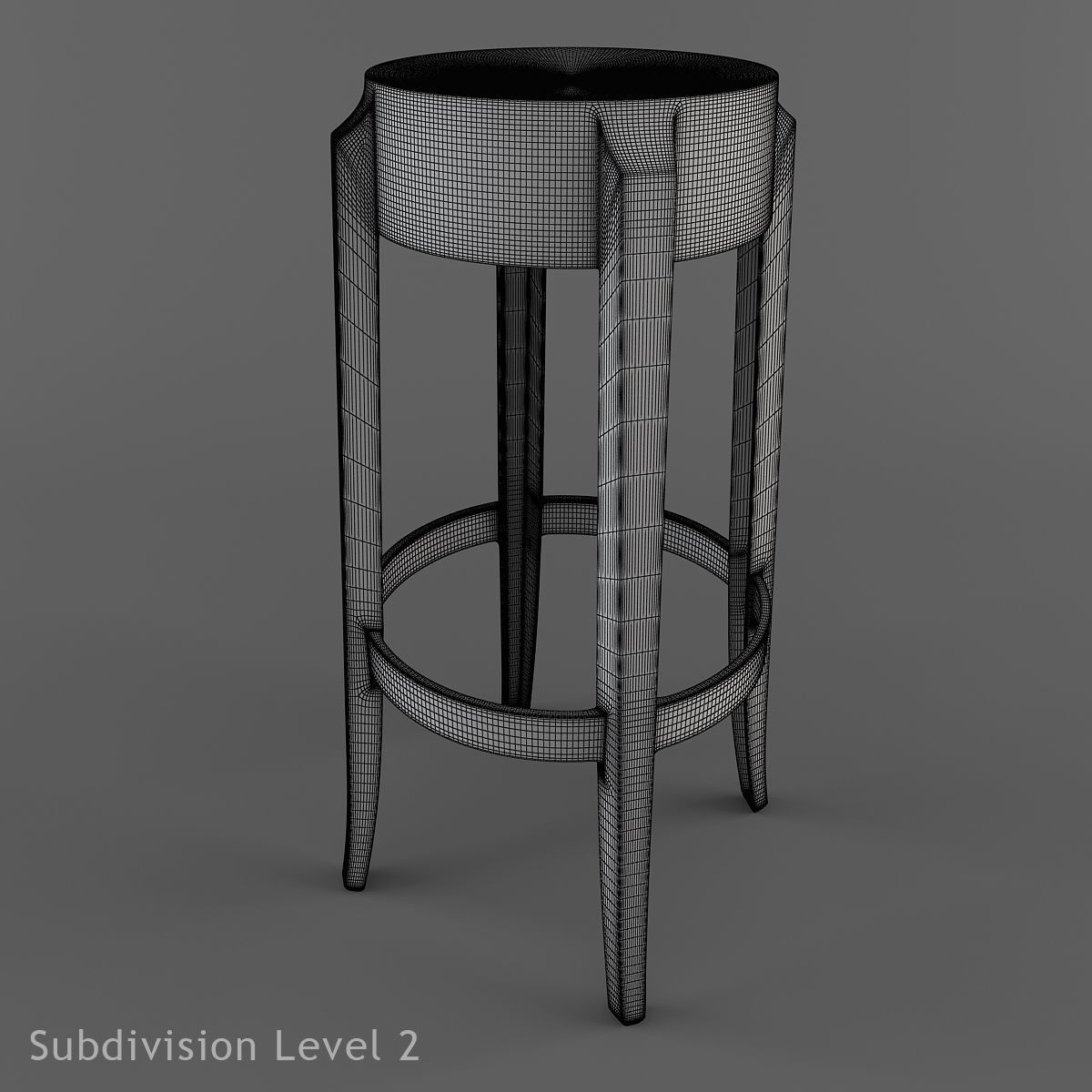 Charles Ghost Stool 4899 3D model_9
