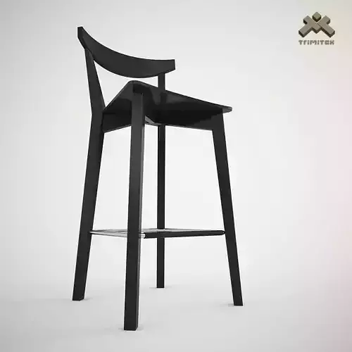 Evergreen Barstool Low-poly 3D model