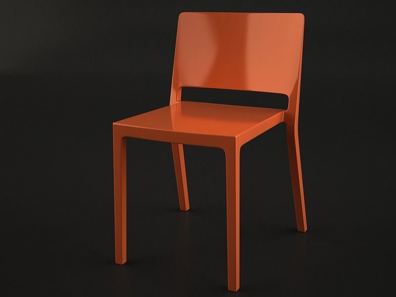 Lizz Chair set Low-poly 3D model_11