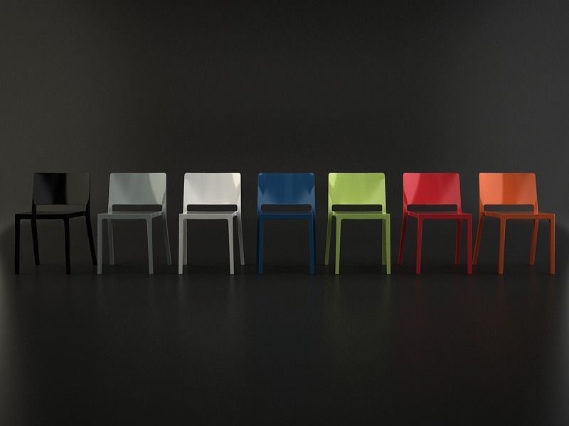 Lizz Chair set Low-poly 3D model_6