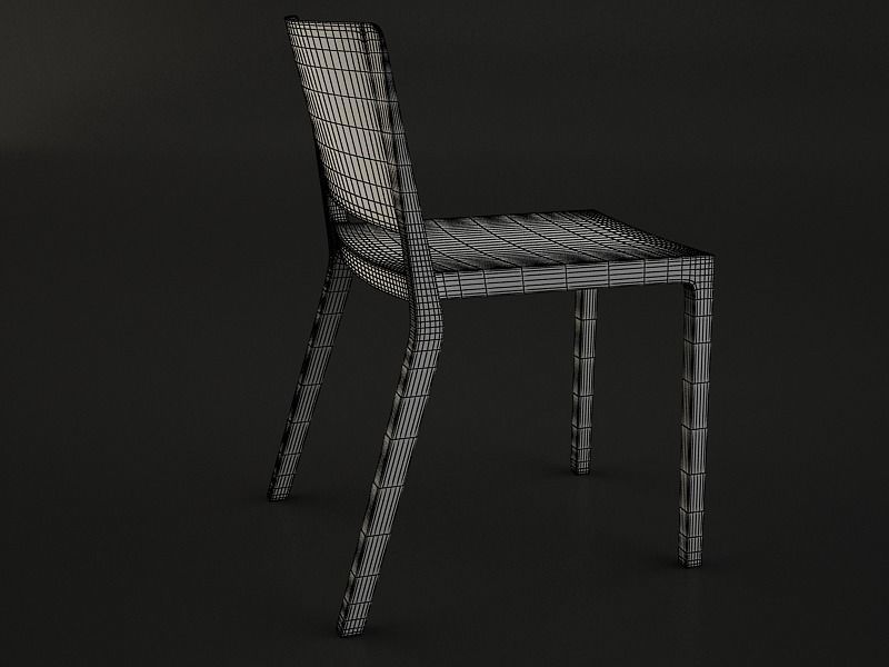 Lizz Chair set Low-poly 3D model_16