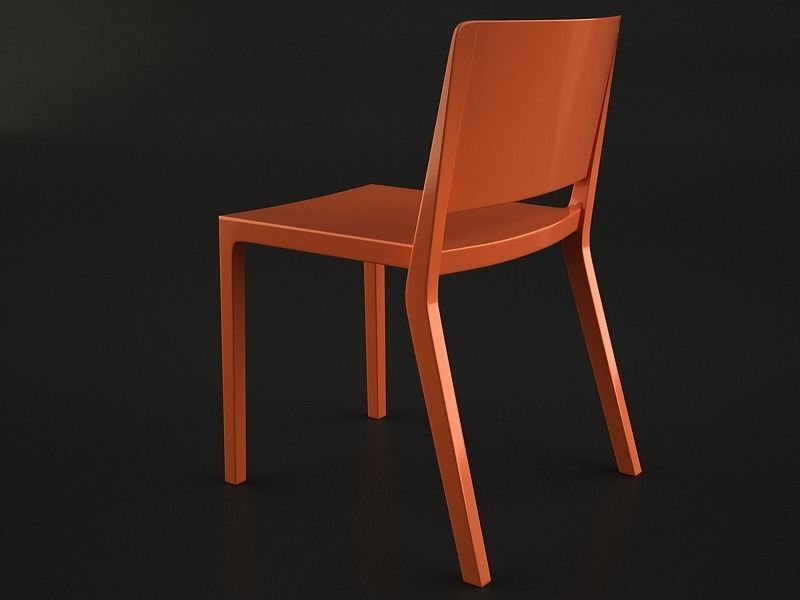 Lizz Chair set Low-poly 3D model_9