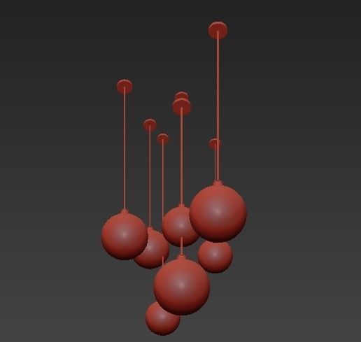 Glass Pendant Light 3D model_2